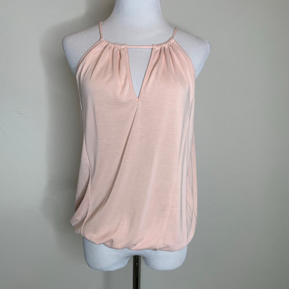 Peyton Jensen Peach Narrow Neck Top Sz Medium